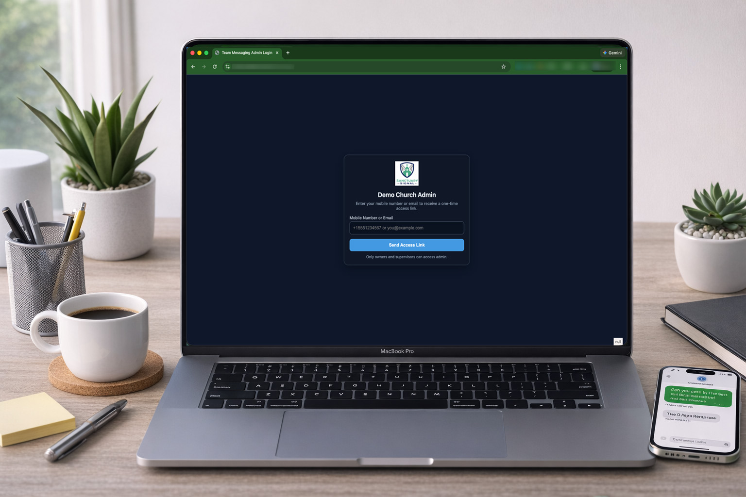 Admin login entry point for post-service management.