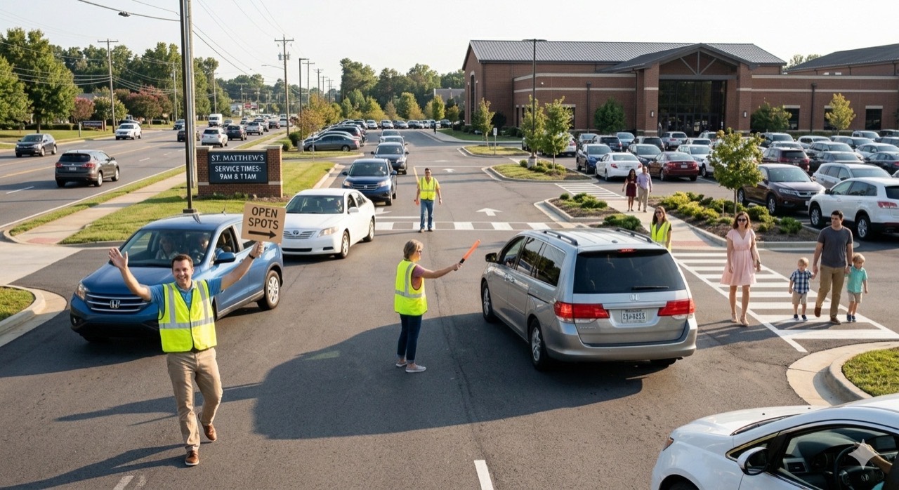 Church parking lot security observation and escalation scenario